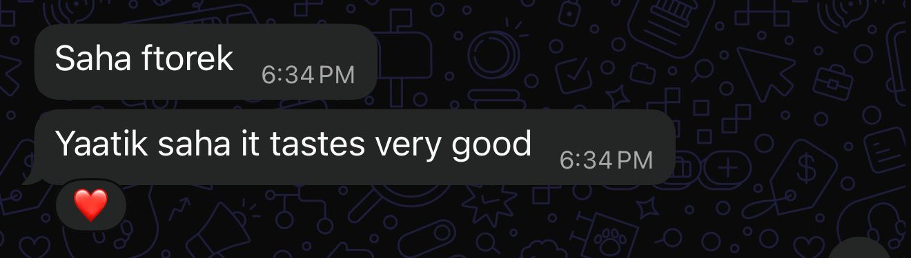 Saha ftorek – it tastes very good